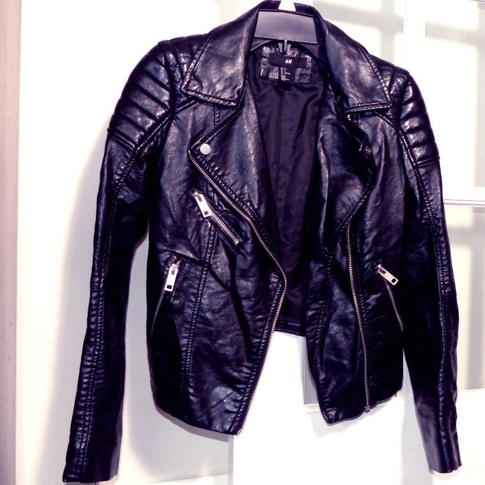 Faux leather jacket